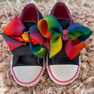 JoJo Susa rainbow bow Velcro shoes
